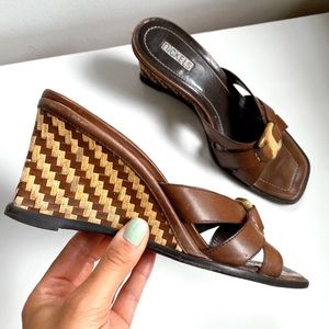 🍂 NICKELS BROWN STRAW WEDGES!